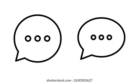 Chat icon vector. speech bubble sign and symbol. comment icon. message