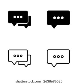Chat icon vector. speech bubble sign and symbol. comment icon. message