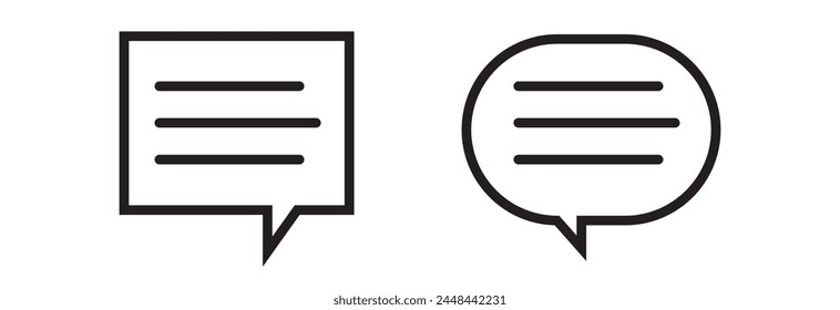 Chat Icon Vector Symbol Design Illustration. Black icon in white background