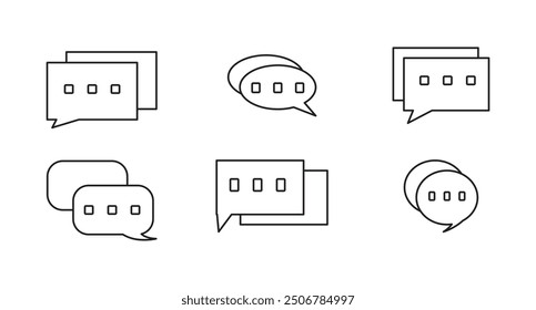 Icono de chat Ilustración de diseño de símbolo de Vector