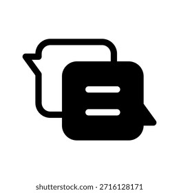 Icono de chat Ilustración de diseño de símbolo de Vector