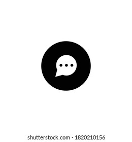 símbolo de vector de icono de chat ilustración aislada 