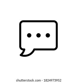 Chat icon vector, symbol isolated on white background