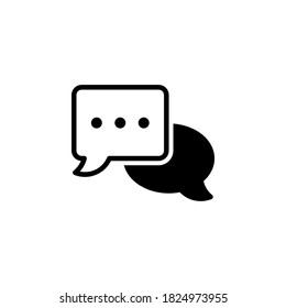 Chat icon vector, symbol isolated on white background