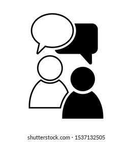 Chat icon vector. talk illustration symbol. communication sign or logo.