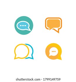 chat icon vector template illustration