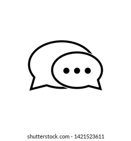 Chat icon vector. Chat Icon in trendy flat style isolated on white background. Speech bubble symbol for web design