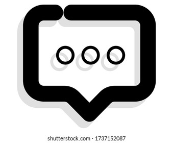 vector de icono de chat para web y aplicación