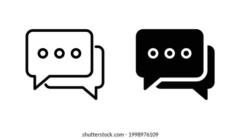 Chat icon vector for web, computer and mobile app