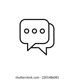 Chat icon vector for web and mobile app. speech bubble sign and symbol. comment icon. message