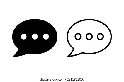 Chat icon vector for web and mobile app. speech bubble sign and symbol. comment icon. message