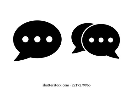 Chat icon vector for web and mobile app. speech bubble sign and symbol. comment icon. message