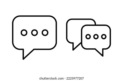Chat icon vector for web and mobile app. speech bubble sign and symbol. comment icon. message