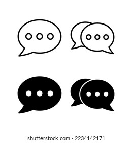 Chat icon vector for web and mobile app. speech bubble sign and symbol. comment icon. message