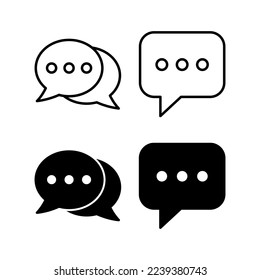 Chat-Icon-Vektorgrafik für Web- und Mobile-App. Sprechblasen-Zeichen und -Symbol. Kommentarsymbol. Nachricht