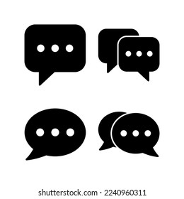Chat icon vector for web and mobile app. speech bubble sign and symbol. comment icon. message