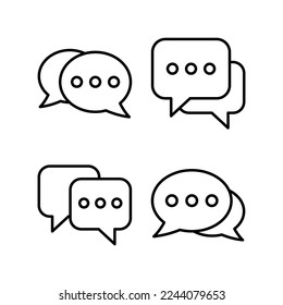 Chat icon vector for web and mobile app. speech bubble sign and symbol. comment icon. message