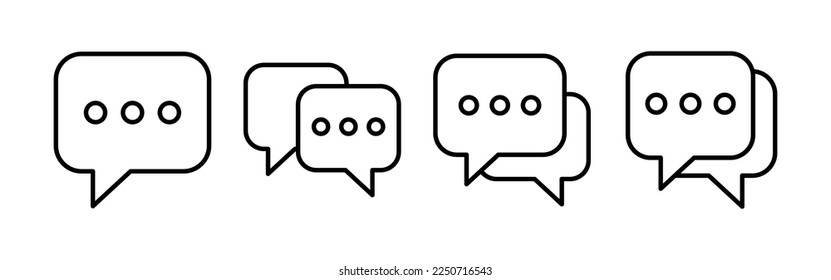 Chat icon vector for web and mobile app. speech bubble sign and symbol. comment icon. message
