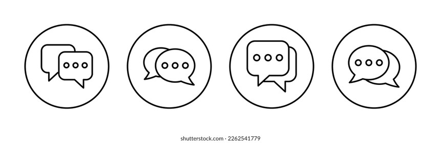 Chat icon vector for web and mobile app. speech bubble sign and symbol. comment icon. message