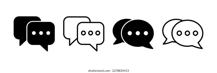 Chat icon vector for web and mobile app. speech bubble sign and symbol. comment icon. message