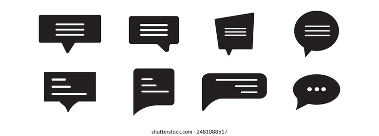Chat icon vector for web and mobile app. speech bubble sign and symbol. comment icon. message