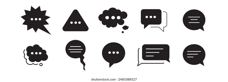 Chat icon vector for web and mobile app. speech bubble sign and symbol. comment icon. message