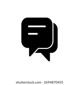 Chat icon vector for web and mobile app. speech bubble sign and symbol. comment icon. message