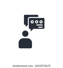 chat icon. chat vector.Editable stroke.linear style sign for use web design,logo.Symbol illustration.