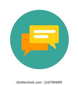 Chat icon vector,talk,message,dialog design with bubble logo. Use for web,app and mobile development concept.