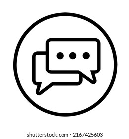 Chat icon vector,talk,message,dialog design with bubble logo. Use for web,app and mobile development concept.