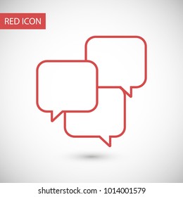Chat icon. Voice speech bubble vector icon. Messages icon. Communicate symbol. Dialogue of people