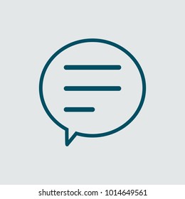 Chat icon. Voice speech bubble vector icon. Messages icon. Communicate symbol. Dialogue of people