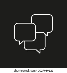Chat icon. Voice speech bubble vector icon. Messages icon. Communicate symbol. Dialogue of people