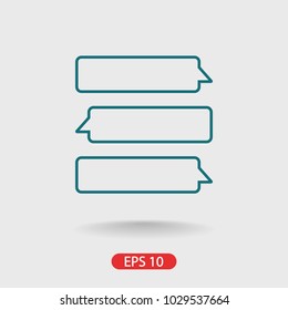 Chat icon. Voice speech bubble vector icon. Messages icon. Communicate symbol. Dialogue of people