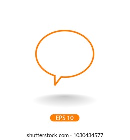 Chat icon. Voice speech bubble vector icon. Messages icon. Communicate symbol. Dialogue of people