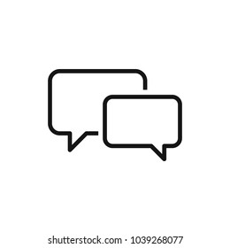 Chat icon. Voice speech bubble vector icon. Messages icon. Communicate symbol. Dialogue of people