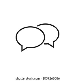 Chat Icon. Voice Speech Bubble Vector Icon. Messages Icon. Communicate Symbol. Dialogue Of People