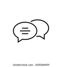 Chat icon. Voice speech bubble vector icon. Messages icon. Communicate symbol. Dialogue of people