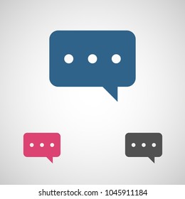 Chat icon. Voice speech bubble vector icon. Messages icon. Communicate symbol. Dialogue of people