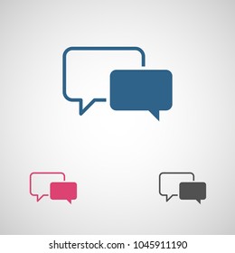 Chat icon. Voice speech bubble vector icon. Messages icon. Communicate symbol. Dialogue of people