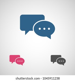 Chat icon. Voice speech bubble vector icon. Messages icon. Communicate symbol. Dialogue of people