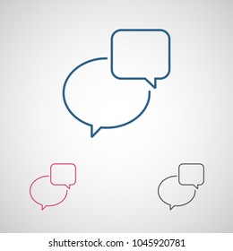Chat icon. Voice speech bubble vector icon. Messages icon. Communicate symbol. Dialogue of people