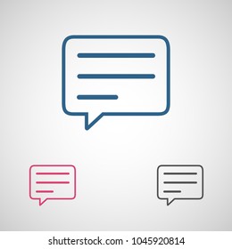 Chat icon. Voice speech bubble vector icon. Messages icon. Communicate symbol. Dialogue of people
