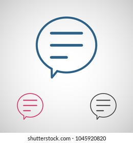 Chat icon. Voice speech bubble vector icon. Messages icon. Communicate symbol. Dialogue of people