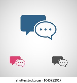 Chat icon. Voice speech bubble vector icon. Messages icon. Communicate symbol. Dialogue of people