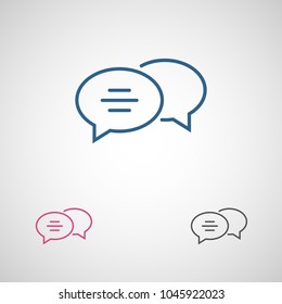 Chat icon. Voice speech bubble vector icon. Messages icon. Communicate symbol. Dialogue of people