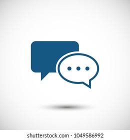 Chat icon. Voice speech bubble vector icon. Messages icon. Communicate symbol. Dialogue of people