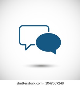 Chat icon. Voice speech bubble vector icon. Messages icon. Communicate symbol. Dialogue of people