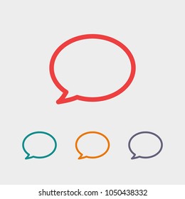 Chat icon. Voice speech bubble vector icon. Messages icon. Communicate symbol. Dialogue of people