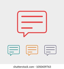 Chat icon. Voice speech bubble vector icon. Messages icon. Communicate symbol. Dialogue of people